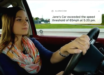 Teen speeding alert from Connected Car System