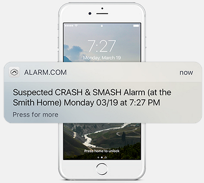 Crash and Smash Alert on a Smartphone