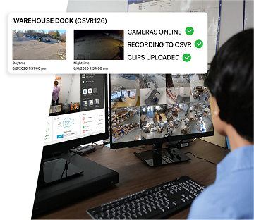 Business owner using video surveillance hardware